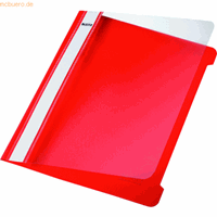 Leitz Schnellhefter Standard 4197 A5 rot PVC Kunststoff kaufmännische Heftung bis 250 Blatt