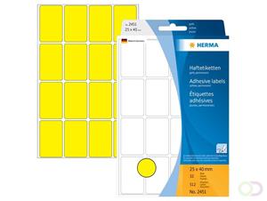 Herma Etiketten GELB 2451 25 x 40 mm 512 Stück