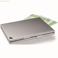 Durable Visitenkarten Etui Metall silber 67x8x125mm