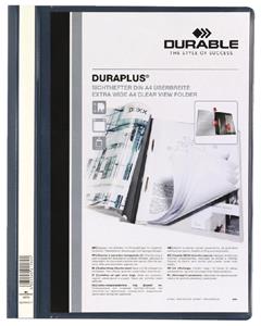 Durable Schnellhefter Duraplus A4+ überbreit dunkelblau PVC Kunststoff kaufmännische Heftung bis 200 Blatt