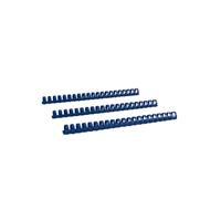 Renz Plastikbinderücken 17190321 blau US-Teilung 21 Ringe auf A4 160 Blatt 19mm 50 Stück