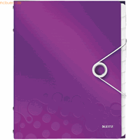 Leitz Ordnungsmappe WOW A4 PP 12Fä violett 265x320x17mm