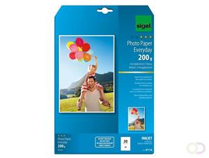 Sigel inkjetfotopapier Everyday plus A4 wit 200gr glans 20 vel