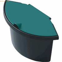 Helit Abfalleinsatz 2 Liter mit Deckel für H61057/58 schwarz/grün