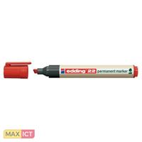 Edding Permanentmarker 22 EcoLine rot 1-5mm Keilspitze 10 Stück