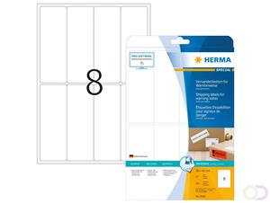 HERMA Etikett 50x142mm Warnhinweis weiss A4 200Et 25Bl 8Et Bl LaserInkCopy