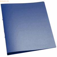 Q-CONNECT ringmap, PP, 2 ringen, 25 mm, transparant blauw