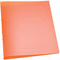 Q-CONNECT Ringbuch A4 orange-transparent 2-Ring Ø 25mm