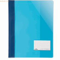 Durable Schnellhefter Kunststoff blau kaufmännische Heftung A4 überbreit mit Einsteckschild 25 Stück