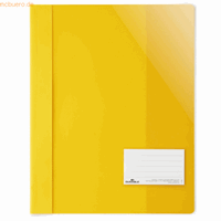 Durable Schnellhefter Kunststoff gelb kaufmännische Heftung A4 überbreit mit Einsteckschild 25 Stück