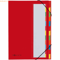 Pagna Ordnungsmappe Deskorganizer rot 238x330x15mm 12-tlg.