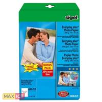 Sigel Inkjet-Fotopapier 10x15cm IP-719 Everyday Plus hochglänzend 200g 72 Blatt