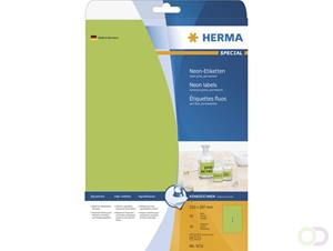 Herma NEON Etiketten GRÜN 5151 210 x 297 mm 20 Stück SuperPrint