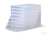 DURABLE Schubladenbox Idealbox 1712000400 transparent/transparent 7 Schubladen offen