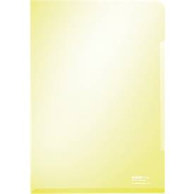 LEITZ zichtmap Premium 4153, A4, glad, 100 stuks, geel