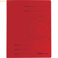 Herlitz Schnellhefter 1090 A4 intensiv rot 355g Karton kaufmännische Heftung / Amtsheftung bis 250 Blatt