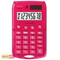 Rebell Taschenrechner Starlet Solar-/Batterie LCD-Display pink 1-zeilig 8-stellig