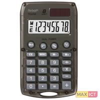 Rebell Taschenrechner Starlet Solar-/Batterie LCD-Display grau 1-zeilig 8-stellig