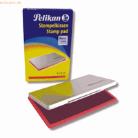 Pelikan stempelkussen maat 1, voor rubber- en polymeerstempels, in metalen behuizing, 90 x 160 mm, rood