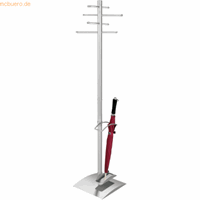 Kerkmann Garderobenständer Ästhet 6211, mit 8 Haken, mit Schirmständer, Metall, silber