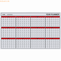 Bi-office Jahresplaner GL163901 Glas Kollektion 4mm weß