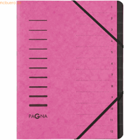 PAGNA Ordnungsmappe 12 Fächer rosa 40059-34