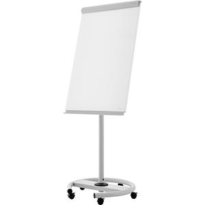 Magnetoplan Flipchart De Luxe (b x h) 680 mm x 970 mm Wit Beschrijfbaar, Afwisbaar, In hoogte verstelbaar, Incl. opbergbakje, Magneetband 12270F13