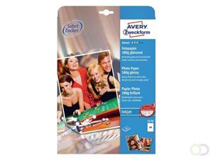 Avery A4 Double Sided Photo Quality Glossy Inkjet Paper - 2570 180g Glans Wit papier voor inkjetprinter