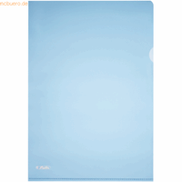 herlitz 10 Sichthüllen blau genarbt 50009107