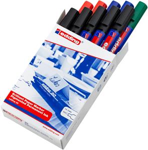 Edding merkstift brilliant paper marker e-30, doosje van 10 stuks, assorti