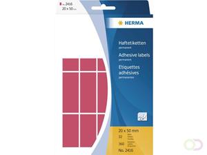 Etiket herma 2416 20 x 50 mm 360 st fluor rood