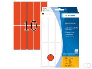 Herma Etiketten ROT 2422 20 x 75 mm 320 Stück