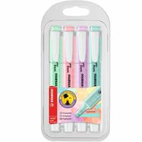 STABILO Schommel COOL PASTEL 4 ass. Pastel colours highlighter with water-based Inkt