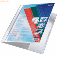 Leitz Schnellhefter Exquisit 4193 A4+ überbreit weiß PVC Kunststoff kaufmännische Heftung mit Tasche bis 230 Blatt