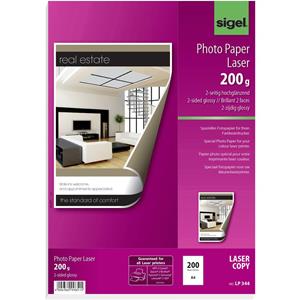 Sigel LP344. Media gewicht: 200 g/m², Papier afmeting: A4, Kleur van het product: Roze, Wit