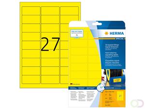 Signaleringsetiketten Herma 8031 slijtvast A4 63,5x29,6 mm geel sterk hechtend folie mat weerbestendig 675 st.