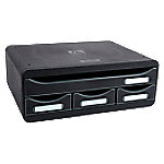 Exacompta Schubladenbox Toolbox 319714D schwarz/schwarz 4 Schubladen geschlossen