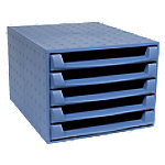 Exacompta Schubladenbox The Box 221101D kobaltblau/kobaltblau 5 Schubladen offen