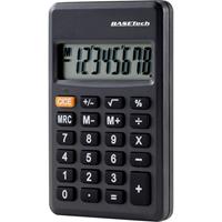 Basetech BT-CA-1008 Taschenrechner Black Display (Stellen): 8 batteriebetrieben (B x H x T) 89 x 59