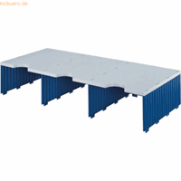 styro sorteerstation styrodoc Jumbo, C4, 1 etage/3 rijen/3 vakken, blauw