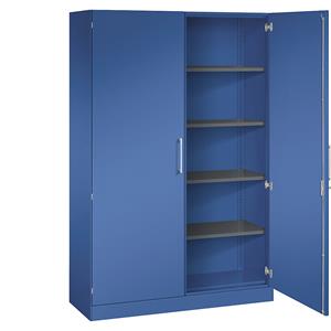C+P Vleugeldeurkast ASISTO, hoogte 1980 mm, breedte 1200 mm, 4 legborden, gentiaanblauw/gentiaanblauw