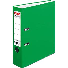 herlitz ordner maX.file protect, A4, rugbreedte 80 mm, 20 stuks, lichtgroen