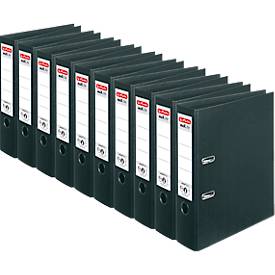 herlitz ordner maX.file protect plus, A4, rugbreedte 80 mm, 10 stuks, zwart