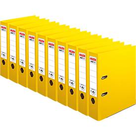 herlitz ordner maX.file protect plus, A4, rugbreedte 80 mm, 10 stuks, geel