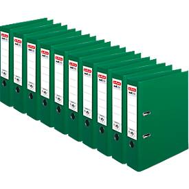 herlitz ordner maX.file protect plus, A4, rugbreedte 80 mm, 10 stuks, groen