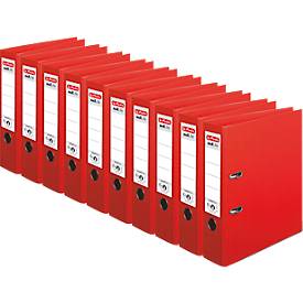 herlitz ordner maX.file protect plus, A4, rugbreedte 80 mm, 10 stuks, rood
