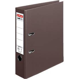 herlitz ordner maX.file protect plus, A4, rugbreedte 80 mm, 10 stuks, bruin