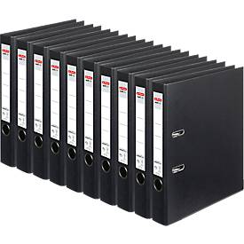 herlitz ordner maX.file protect plus, A4, rugbreedte 50 mm, 10 stuks, zwart
