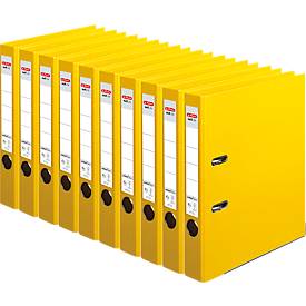 herlitz ordner maX.file protect plus, A4, rugbreedte 50 mm, 10 stuks, geel