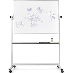 Magnetoplan Whiteboard SP Mobil (b x h) 1500 mm x 1000 mm Wit, Aluminium speciaal gelakt Aan beide zijden te gebruiken, Incl. opbergbakje